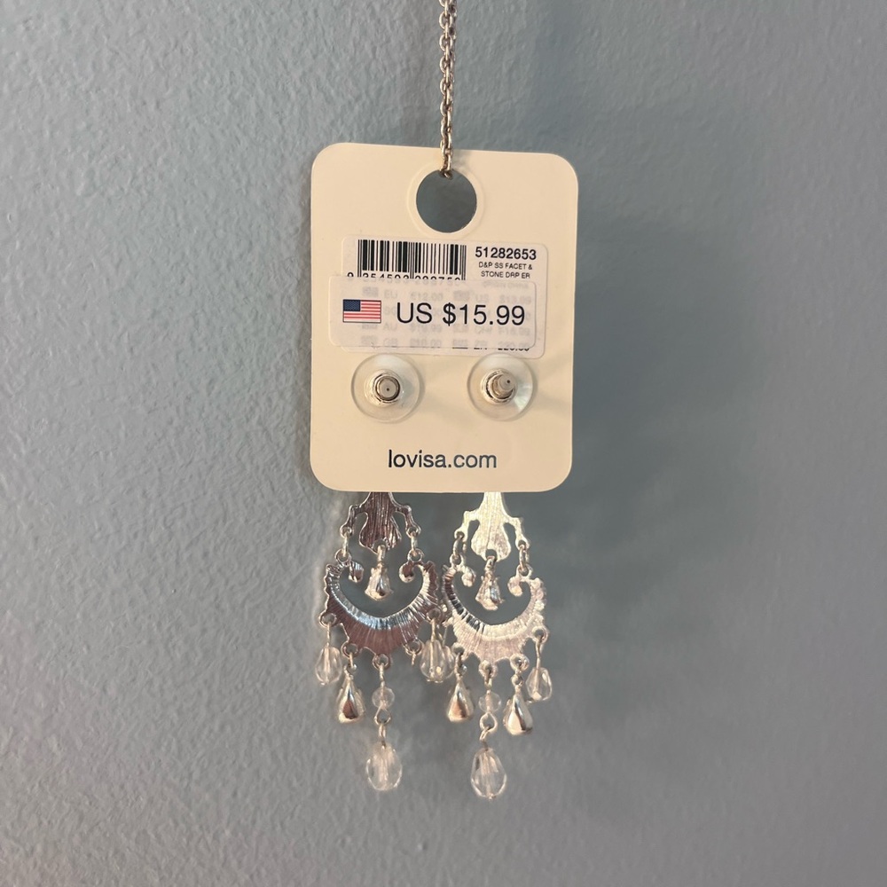 Silver dangle earrings - Picture 4 of 4